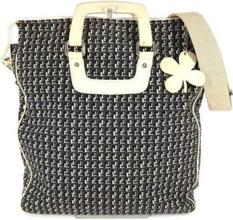 Chanel Pre-owned Tote Bags, female, Black, Size: ONE SIZE Pre-owned Canvas Tote Bag