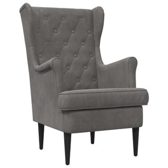 vidaXL Sill&oacute;n Gris Oscuro Terciopelo Vidaxl