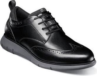 Nunn Bush Stance Wingtip Derby - Wide Width Available in Black Multi at Nordstrom Rack, Size 10.5