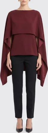 Alberta Ferretti Mantella lunga in raso con design asimmetrico