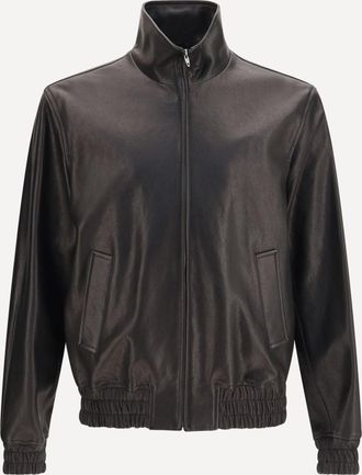 Valentino Giacca in pelle con zip Man 46