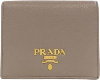 Prada Pre-owned Wallets, female, Beige, Size: ONE SIZE Pre-owned Wallet (bi-fold)