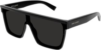 Saint Laurent Klassieke Zwarte Zonnebril SL 607 - unisex - Zonnebrillen - Zwart - ONE Size - Accessoires