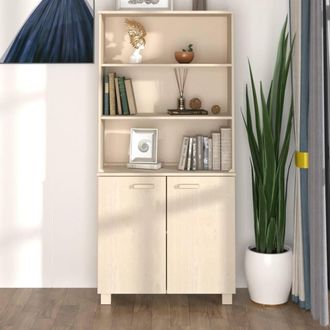 Berkfield Home Highboard HAMAR Solid Wood Pine Honey Brown