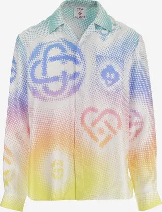 Casablanca Mens Silk Shirt With Graphic Print