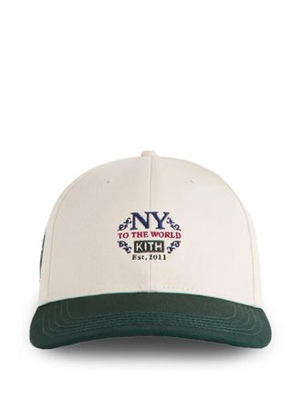 Kith logo-embroidered cap - men - Fabric - One Size - Neutrals