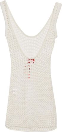 Solid & Striped 2020 gehaakte jurk - Wit