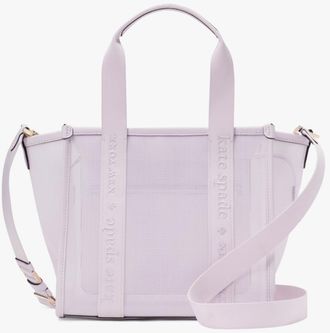 Kate Spade New York Womens Kip Mesh Small Tote - Purple Fabric - One Size