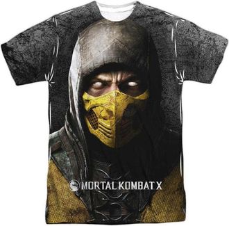 Gildan Mortal Kombat X Finish Him (Front/Back Print) Short Sleeve Adult Poly Crew Tee / T-Shirt
