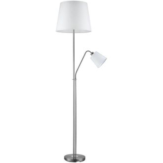 OEM Pie De Salon Arturo 1xe27+1xe14 C/lector Niquel C/pant Blanca 1,8m