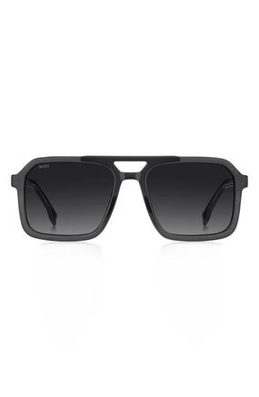 BOSS 56mm Sunglasses in Grey/Dark Grey at Nordstrom