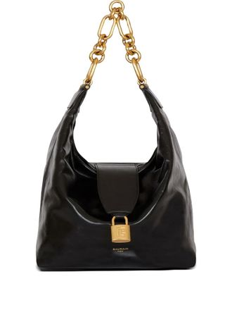 Balmain Sync shoulder bag - women - CALFSKIN - One Size - Black