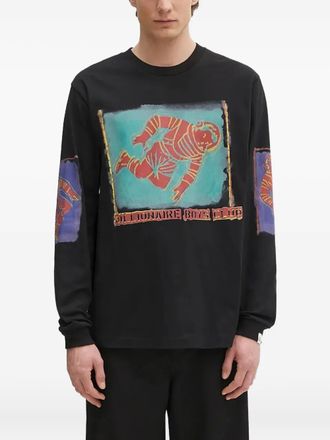 Billionaire Boys Club astronaut-print long-sleeve T-shirt - men - Cotton - L - Black