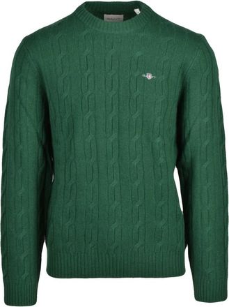 GANT Truien & Vesten, Heren, Groen, 2Xl, Wol, Pullover met ronde hals