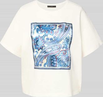 Oui T-Shirt mit Rundhalsausschnitt in Weiss, Gr&ouml;&szlig;e 38