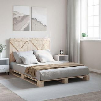 vidaXL Vidaxl - Estructura De Cama Con Cabecero Madera Maciza Pino 160x200 Cm