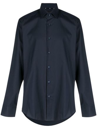 BOSS Kent slim-fit shirt - men - Cotton/Elastane - 40 - Blue