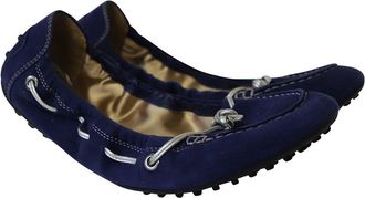 Tod's Womens Suede Scrunch Ballet Flat, Size 38.5 (Authentic Pre-Loved)