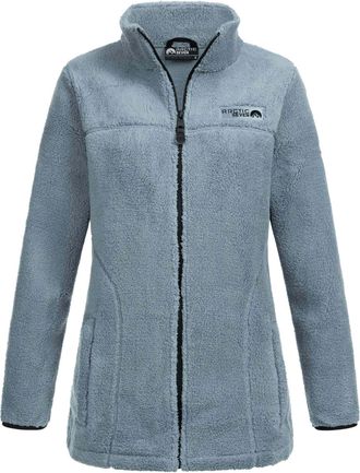 Arctic Seven Dames Sherpa Fleecejas - Warme Outdoorjas met Rits Dusty Blue