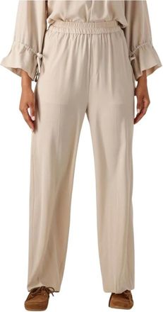 Inwear Broeken, Dames, Beige, XL, Wijde Beige Broek