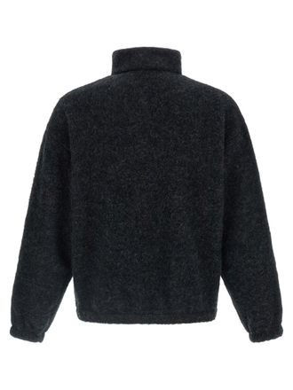 Jil Sander Wool Fleece Half-Zip Sweatshirt - Black