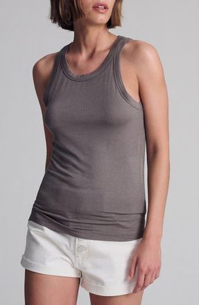 Mavi Rib Tank in Dark Gull Gray at Nordstrom, Size Medium