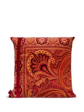 Etro paisley-pattern cushion (45cm x 45cm) - unisex - Fabric - One Size - Red