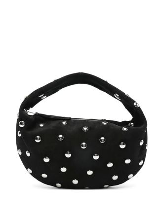Khaite medium Olivia Hobo studded tote bag - women - Calf Suede/Metal - One Size - Black