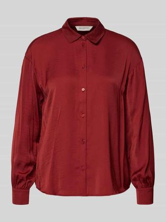 Moss Copenhagen Regular Fit Hemdbluse mit Viskose-Anteil Modell Sandelina in Dunkelrot, Größe L/XL