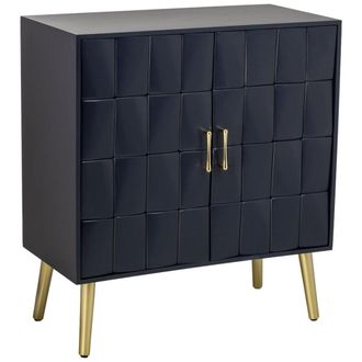 Wanderlust Deco Recibidor de madera negro 76x38x83h cm