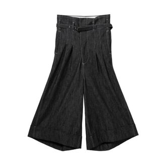 Junya Watanabe Wide Trousers - female - Junya Watanabe - Wide Trousers - Black - L - Trousers