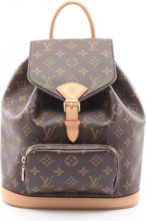 Louis Vuitton Brown Monogram Coated Canvas Leather Backpack (Pre-Owned)