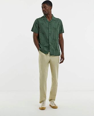 Jacamo Linen Blend Tapered Elasticated Trouser
