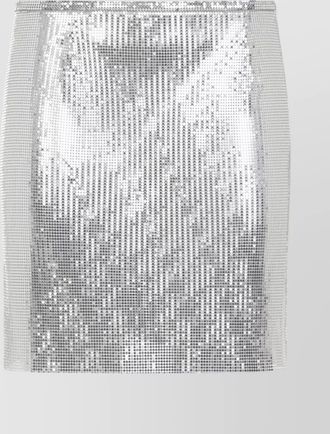 Paco Rabanne buttoned high-waist sequin mini skirt