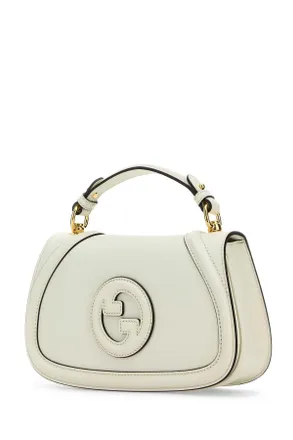 Gucci Womens Ivory Leather Gucci Blondie Handbag White Calf Skin Borse A Mano Bag