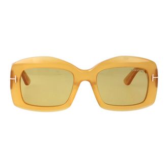 Tom Ford Sunglasses, female, Yellow, 53 MM, Elevate Your Style with Venetia Sunglasses