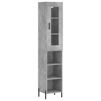 Berkfield Home Highboard Concrete Grey 34.5x34x180 cm Engineered Wood