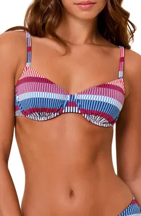 Solid & Striped The Eva Underwire Bikini Top in America Technicolor Mosaic at Nordstrom, Size X-Small