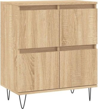 vidaXL Vidaxl - Aparador de madera contrachapada roble Sonoma 60x35x70 cm