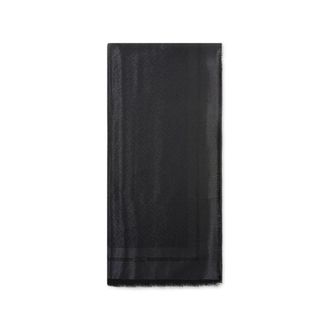 Elisabetta Franchi Scarves, female, Black, Size: ONE SIZE Scarf with Logo Pattern