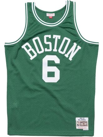 Mitchell & Ness Swingman Road Celtics 1962 Bill Russell jersey - Groen