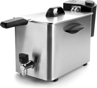 Lacor 69134 69134-freidora El&eacute;ctrica, 4 L, 2500 W, 4 Kg, Acero Inoxidable - Lacor