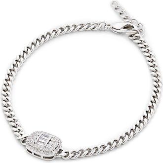 Savvy Cie Jewels Cz Link Bracelet
