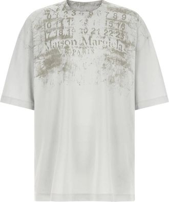 Maison Margiela Numeriek Katoenen T-shirt - Heren - T-shirts - Grijs - S - Katoen - Tops