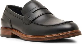 Steve Madden Eastin Leather Penny Loafer in Black at Nordstrom, Size 10.5