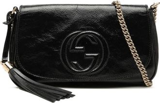 Gucci Pre-owned Gucci Medium Patent Soho Chain Flap Crossbody Ladies AXERWVA8RSX6SJT1