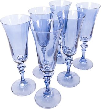 Estelle Colored Glass Set of 6 Regal Flutes in Cobalt Blue at Nordstrom