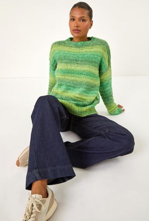 Roman Spacedye Stripe Crew Neck Jumper