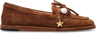 AGL Agl, Schoenen, Dames, Bruin, 39 1/2 EU, Su&egrave;de, Charmy Su&egrave;de Loafers