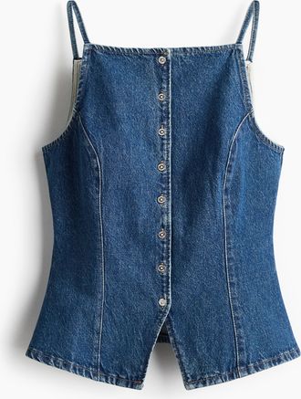 H&M Jeansgilet - Blue